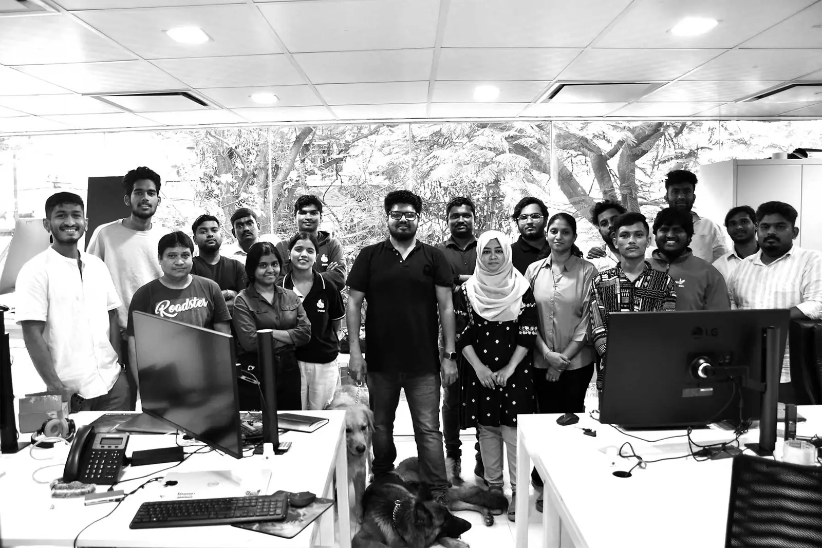 The SPURGE Rentals team at work inside the Bengaluru office