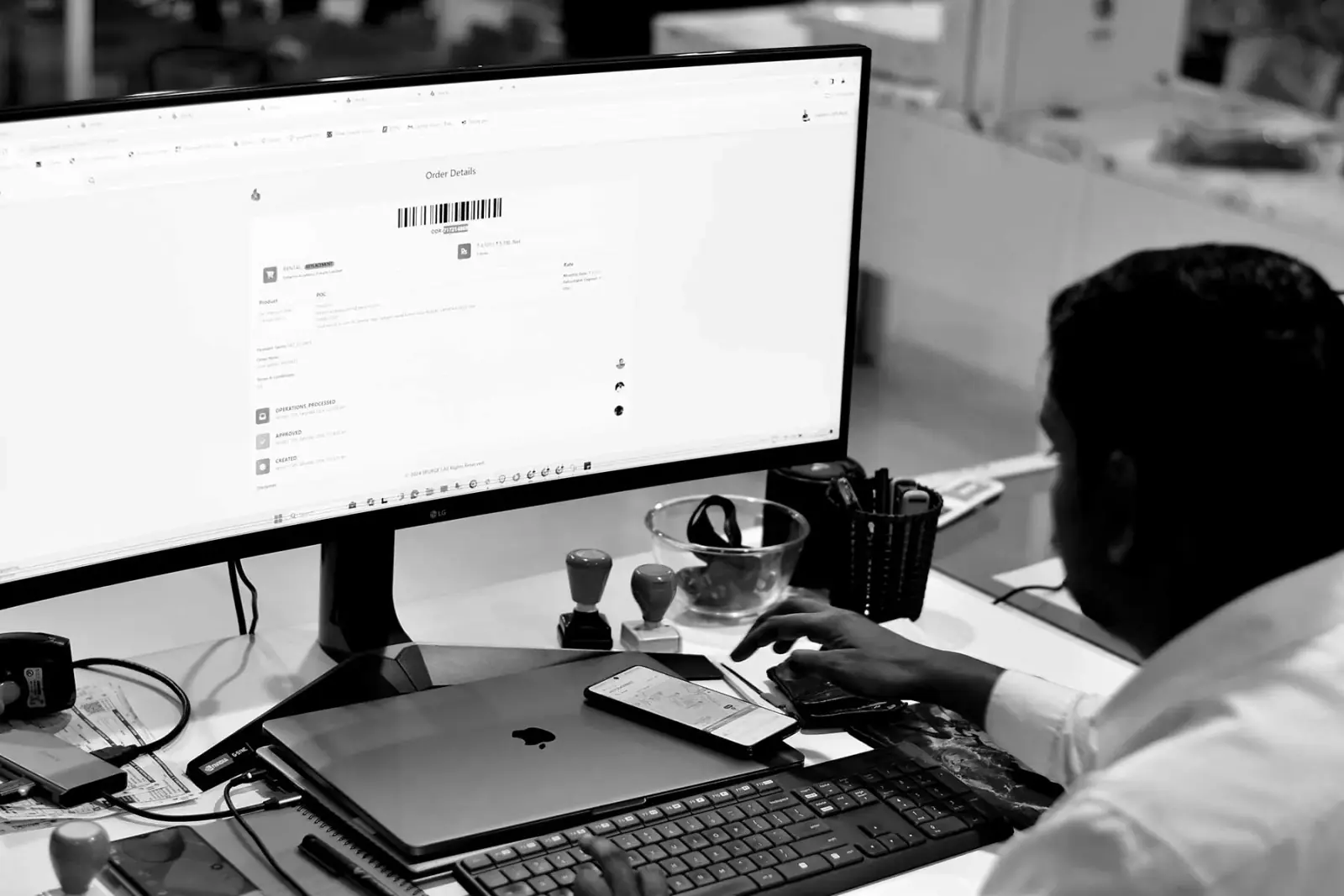 SPURGE team member coordinating an IT equipment order